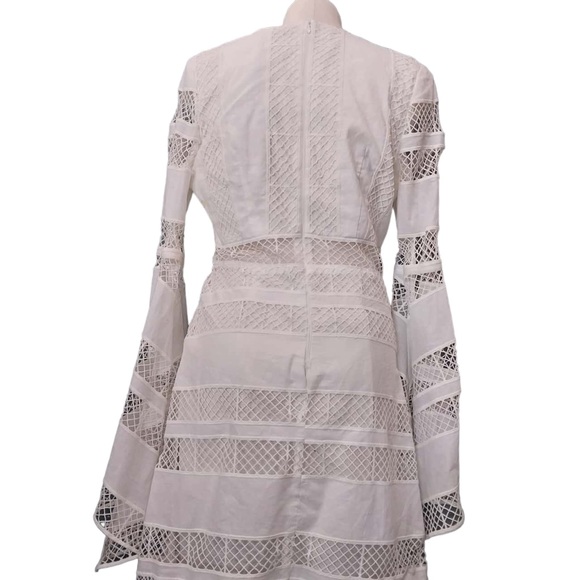 THURLEY Equator long sleeve Dress, size 10- Ivory - Picture 3 of 8